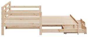 Sofa rozsuwana z szufladami, bez materaca, 80x200 cm