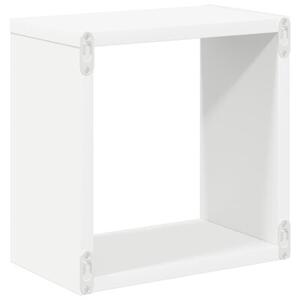 Półki ścienne kostki, 6 szt., białe, 26x15x26 cm