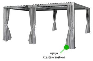 Pergola ogrodowa multiklimatyczna 3x6 m z regulowanym stalowym dachem, 18 m²