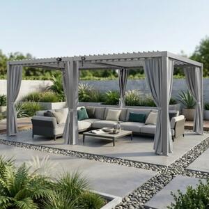 Pergola ogrodowa multiklimatyczna 3x6 m z regulowanym stalowym dachem, 18 m²