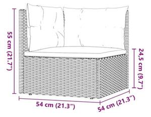 Zestaw Mebli Ogrodowych Komplet Wypoczynkowy Z Poduszkami 5-Częściowy Czarny Rattan Na Taras Balkon Ogród
