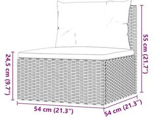 Zestaw Mebli Ogrodowych Komplet Wypoczynkowy Z Poduszkami 5-Częściowy Czarny Rattan Na Taras Balkon Ogród