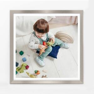 Srebrna ramka na zdjęcia w rozmiarze 40x40 cm FRAMAI®