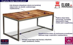 Industrialny stół loft z litego drewna sheesham – Varel