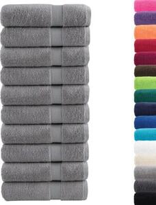 Ręczniki premium, solund 10 szt., szare, 100x150 cm, 600 g/m²