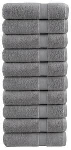 Ręczniki premium, solund 10 szt., szare, 100x150 cm, 600 g/m²