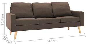 3-osobowa brązowa sofa - Eroa 3Q