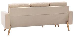3-osobowa kremowa sofa z podnóżkiem - Eroa 4Q