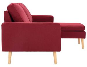 3-osobowa sofa z podnóżkiem czerwone wino - Eroa 4Q