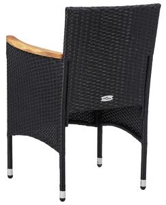 Zestaw polirattanowych krzeseł ogrodowych - Ella