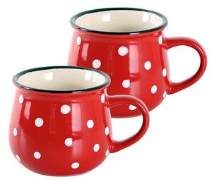Zestaw kubków ceramicznych KROPKI 390 ml 2 szt