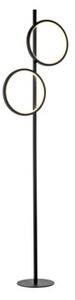 Lampa stojąca podłogowa nowoczesna czarna dwa pionowe ringi LED 24W MINI RITUS Just Light