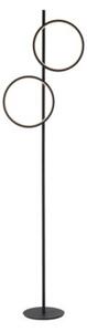 Lampa stojąca podłogowa nowoczesna czarna dwa pionowe ringi LED 24W MINI RITUS Just Light