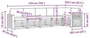 Zestaw mebli ogrodowych z litego drewna akacjowego w nowoczesnym designie