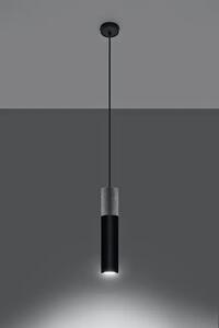 Czarna betonowa lampa wisząca loft - EX568-Borgis