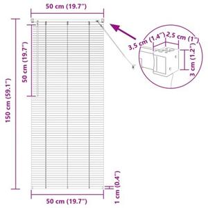 Żaluzja wenecka pvc srebrnoszara 150 x 50 cm - eleganckie rozwiązanie do biura i domu