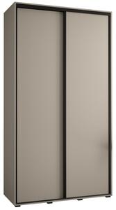 Szafa przesuwna wysoka Dakota 1 130, gł. 45 cm kaszmir + kaszmir + czarny