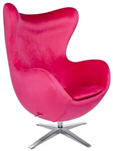 Obrotowy fotel w kolorze fuksja glamour - Eggi 2X