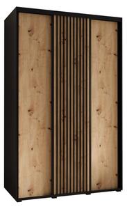 Szafa przesuwna wysoka Lanko 1 150, gł. 45 cm czarny + artisan + czarny