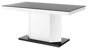 Rozkładany stół biało - czarny połysk - Walder 3X