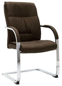 Brązowe tapicerowane krzesło konferencyjne - Lauris 3X
