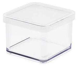 Kwadratowy plastikowy pojemnik na żywność LOFT biały 0,5 l