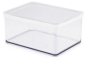 Kwadratowy plastikowy pojemnik na żywność LOFT biały 2,25 l
