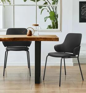 Czarne krzesło minimalistyczne - Foxo