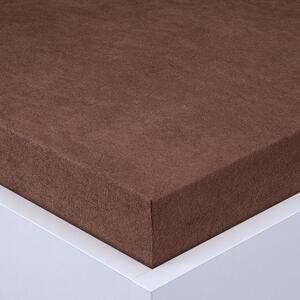 Elastyczne frotte prześcieradło EXCLUSIVE ciemnobrązowe 90 x 200 cm