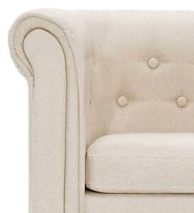 Kremowy fotel klubowy chesterfield - Roter