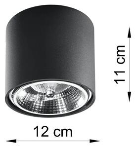Czarny industrialny plafon LED tuba - EX655-Tiubo