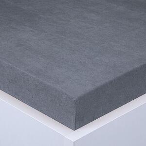 Elastyczne frotte prześcieradło EXCLUSIVE antracyt 90 x 200 cm