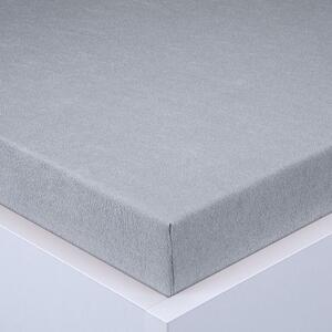 Elastyczne frotte prześcieradło EXCLUSIVE szare 90 x 200 cm