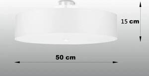 Biały minimalistyczny plafon z abażurem 50 cm - EX662-Skalo