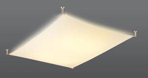Biały tkaninowy plafon LED 130x105 cm - EX659-Luni