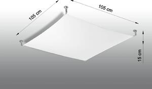 Biały skandynawski plafon z tkaniny 105x105 cm - EX658-Luni