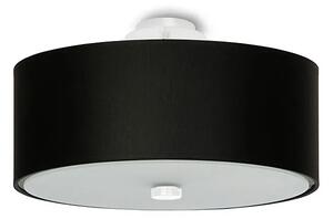 Czarny okrągły plafon z abażurem 30 cm - EX661-Skalo