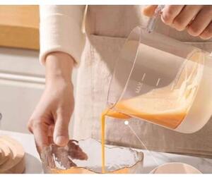 Mieszadło Do Jajek 700ML - Ręczny Mikser Kubek Z Miarką Do Ciasta I Omletów