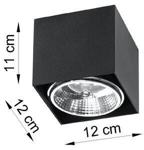 Czarny kwadratowy plafon LED kostka - EX656-Blaki
