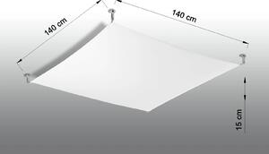 Biały nowoczesny plafon z tkaniny 140x140 cm - EX660-Luni