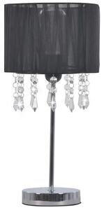 Czarna lampka stołowa glamour z abażurem - EX817-Alesa