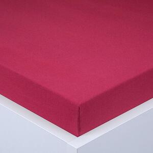 Elastyczne prześcieradło jersey EXCLUSIVE winowe 90 x 200 cm