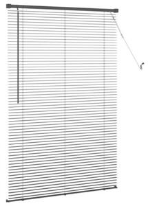 Żaluzja wenecka pvc srebrnoszara 150 x 100 cm z drążkiem obrotowym i klipsem bezpieczeństwa