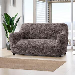 Bi-elastyczne pokrowce MARMO brązowe kanapa dwuosobowa (sz. 120 - 160 cm)