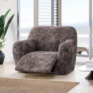 Bi-elastyczne pokrowce MARMO brązowe fotel relaks (sz. 70 - 90 cm)
