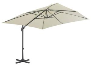 Parasol ogrodowy cantilever z aluminiowym słupkiem 300x300 cm, piaskowy