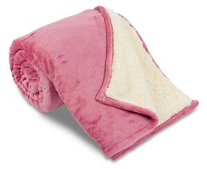 Barankowy koc OWIECZKA staroróżowy 150 x 200 cm