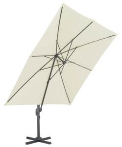 Parasol ogrodowy cantilever z aluminiowym słupkiem 300x300 cm, piaskowy