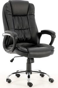Czarny biurowy fotel obrotowy - Somel