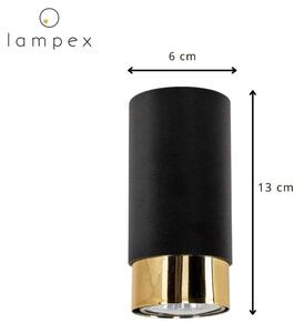Glori lampa sufitowa 1-punktowa czarna/złota LPX0091/1P CZA